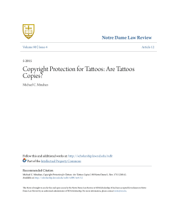 Copyright Protection for Tattoos: Are Tattoos