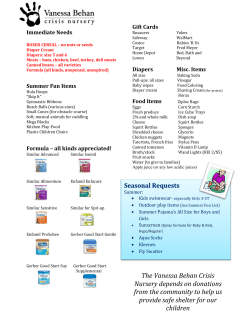 The Vanessa Behan Crisis Nursery depends on donations from the