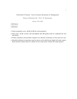 Exam of Statistics 6C