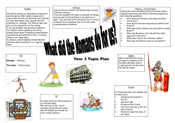 CURRICULUM PLAN - What did the Romans do for us