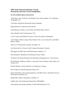 2009 JBF SEMIFINALISTS