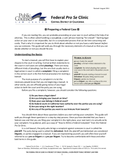 Preparing a Federal Case