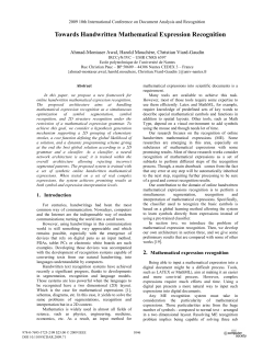 Towards Handwritten Mathematical Expression Recognition