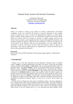 Domain Name System with Security Extensions - cse services