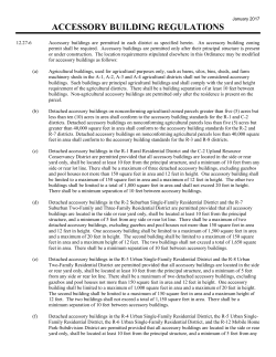 accessory building regulations