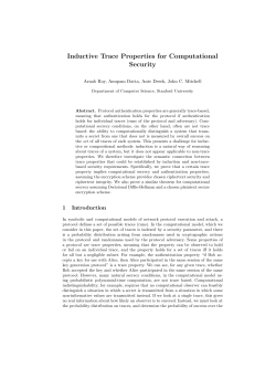 Inductive Trace Properties for Computational
