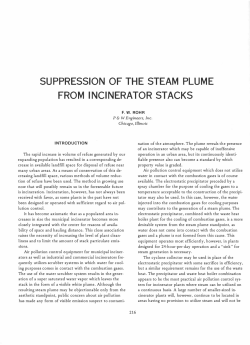 Suppresion of the Steam Plume from Incinerator Stacks