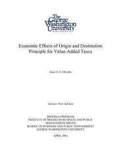 Economic Effects of Origin and Destination Principle
