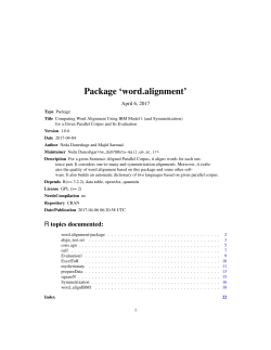 Package `word.alignment`
