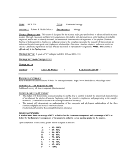 BIOL 206 TITLE - Brookdale Community College