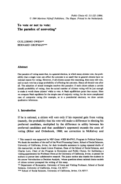 To vote or not to vote: The paradox of nonvoting