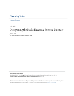 Disciplining the Body: Excessive Exercise Disorder