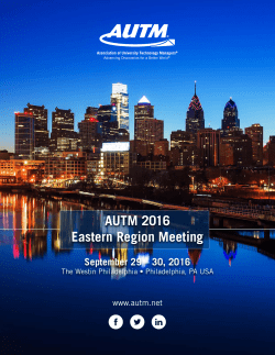 AUTM 2016 Eastern Region Meeting