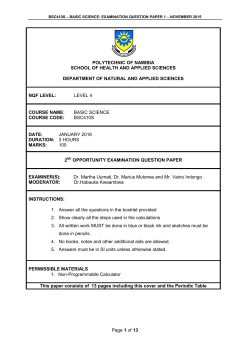 BSC410S-Jan Exam 2016