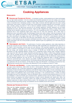 Cooking Appliances - IEA