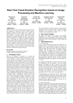 Real Time Facial Emotion Recognition based on Image Processing