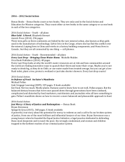 2016 &ndash; 2012 Social Action Bonus Books