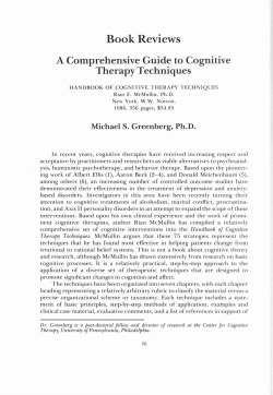 A Comprehensive Guide to Cognitive Therapy Techniques