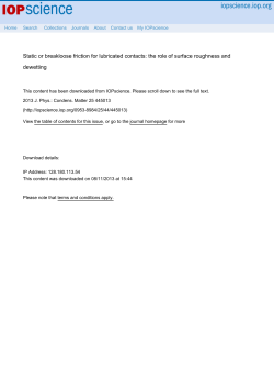 Static or breakloose friction for lubricated contacts: the role of