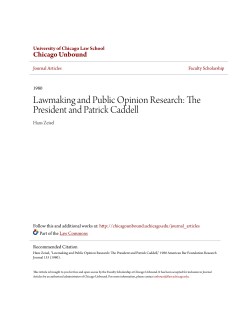 Lawmaking and Public Opinion Research: The