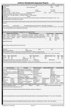 Uniform Residential Appraisal Report