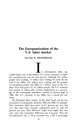 The Europeanization of the US labor market