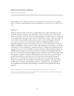 Praise, Blame and Advocacy