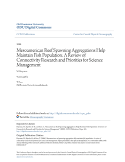 Mesoamerican Reef Spawning Aggregations Help Maintain Fish
