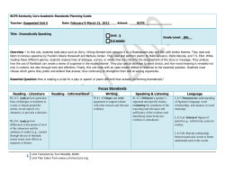 Focus Standards - Bullitt County Public Schools