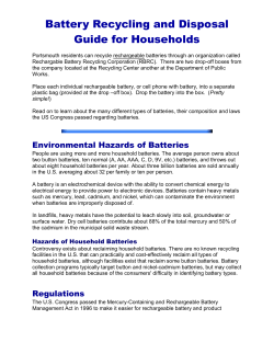 Battery Recycling and Disposal Guide for