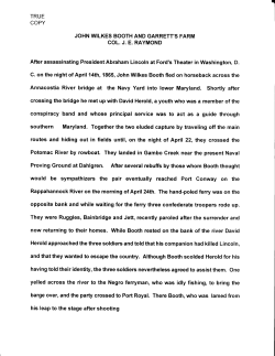 Garrett Farm and John Wilkes Booth