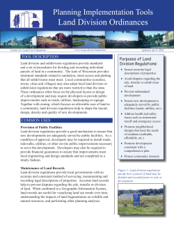 Land Division Ordinances