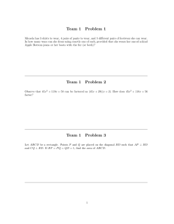 Team 1 Problem 1 Team 1 Problem 2 Team 1 Problem 3