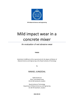 Mild impact wear in a concrete mixer