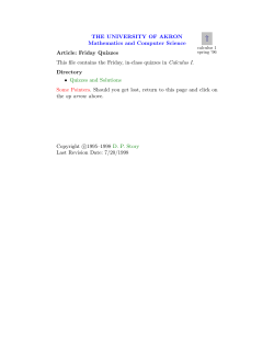 Quiz #4 - The University of Akron