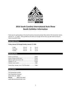 2016 South Carolina International Auto Show Booth Exhibitor