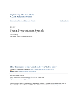 Spatial Prepositions in Spanish
