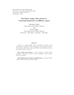 On linear maps that preserve G-partial-isometries in Hilbert