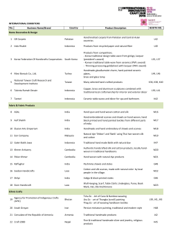 INTERNATIONAL EXHIBITORS No. Business Name/Brand Country