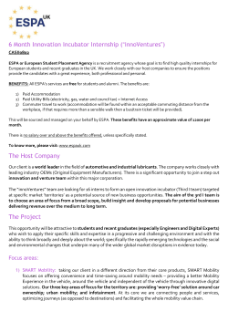 6 Month Innovation Incubator Internship (&ldquo;innoVentures&rdquo;) The Host