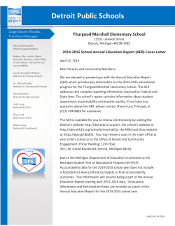 2014-2015 Annual Education Report Letter