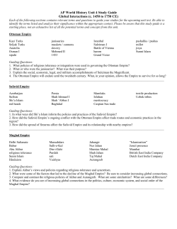 AP World History Unit 4 Study Guide Global Interactions (c. 1450 to
