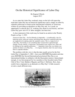 On the Historical Significance of Labor Day