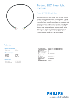 Product Leaflet: Fortimo LLM 1100-1800 cable 25cm