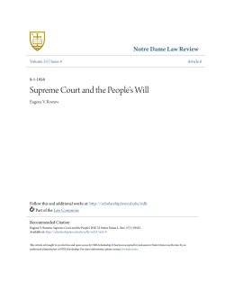 Supreme Court and the People`s Will