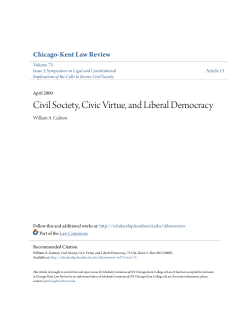 Civil Society, Civic Virtue, and Liberal Democracy
