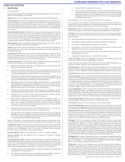 1. DEFINITIONS TERMS AND CONDITIONS