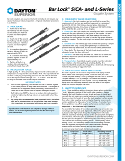 Bar Lock &reg; S/CA- and L-Series