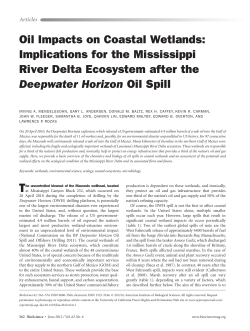 Oil Impacts on Coastal Wetlands: Implications for the Mississippi