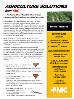 The Key To A Good Resistant Weed Control Program, Is Using